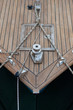 Wooden deck and rigging of a boat