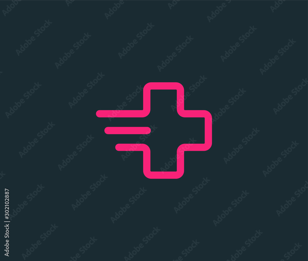 health care medical Logo Icon Premium Minimal emblem design template - obrazy, fototapety, plakaty 