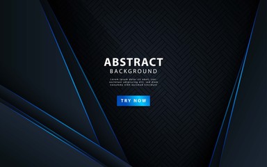 modern dark abstract background with blue line. vector illustration.