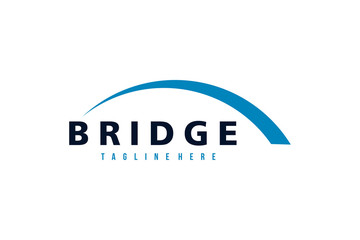 Bridge logo icon vector isolated