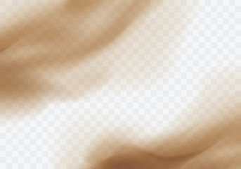 Wall Mural - desert sandstorm, brown dusty cloud border or dry sand flying with gust of wind, brown smoke realist