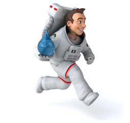 Fun astronaut - 3D Illustration