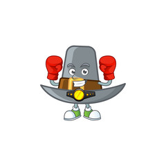 Poster - Design pilgrim hat with character boxing mascot