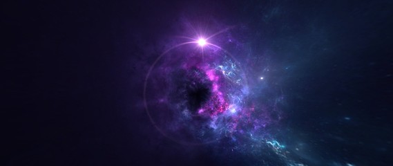 Wall Mural - black hole, science fiction wallpaper. beauty of deep space. colorful graphics for background, like 