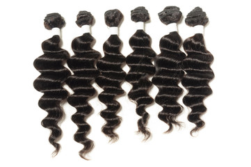 loose wave black human hair weave extensions bundles