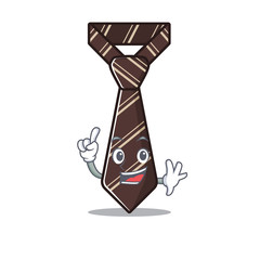 Sticker - finger smiling tie isolated on the cartoon