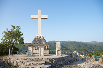 cross on Glavica hill, Stari Grad, Croatia