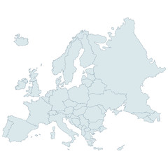  Detailed vector map of the Europe
