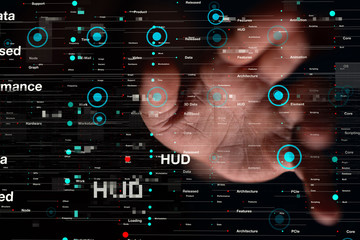innovation futuristic digital data binary code background technology