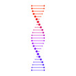 Vector illustration of a DNA chain in the form of a spiral. The concept of medicine. 