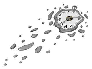 Wall Mural - Liquid Clock, Flying Splash