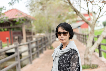 Poster - portrait of mature Asian woman