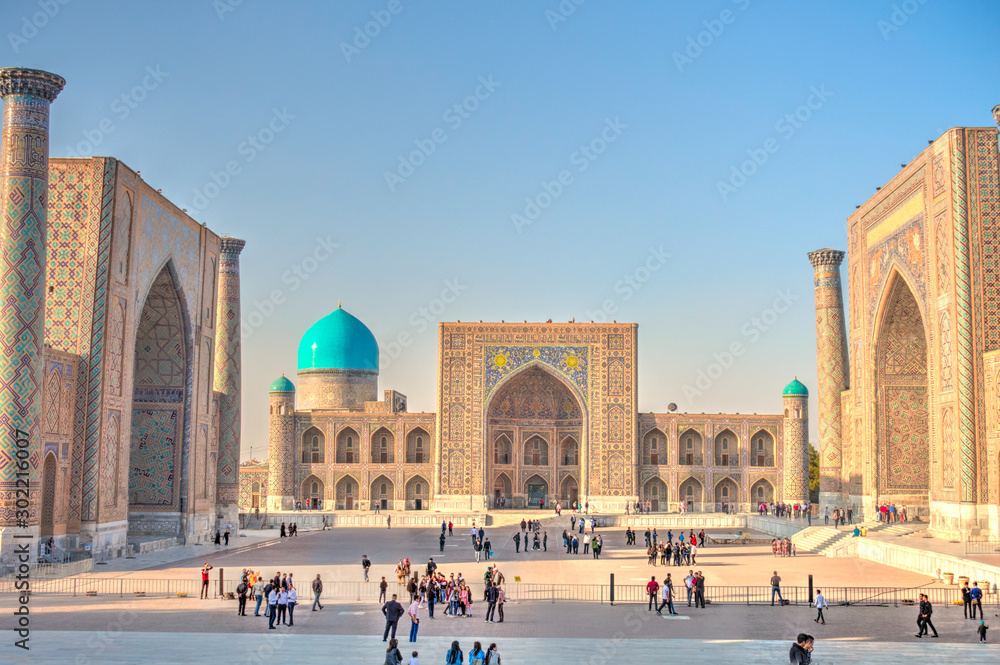 Samarkand, Registan - obrazy, fototapety, plakaty 