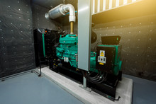 Generator Room Emergency Power Supply. Powered By Diesel Power.