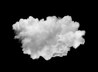 white clouds isolated on black background