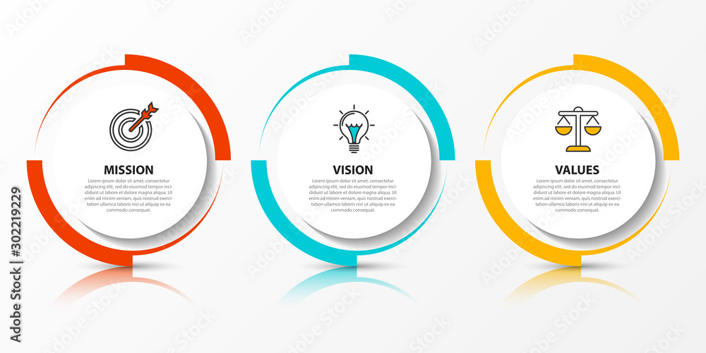 Infographic design template. Creative concept with 3 steps - obrazy, fototapety, plakaty 