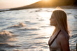 © MIRACLE MOMENTS - Beautiful tender woman on the sea shore on the sunset