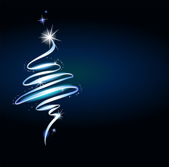 Wall Mural - Glowing christmas tree