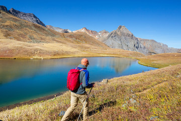 Hike in mountains