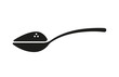 Spoon with sugar, salt or flour. Teaspoon. Vector icon