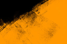 Black And Yellow Hand Painted Brush Grunge Background Texture