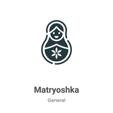 Matryoshka Vector Icon On White Background. Flat Vector Matryoshka Icon Symbol Sign From Modern General Collection For Mobile Concept And Web Apps Design.