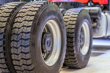 Type Of Rubber Tread From The Rear Wheels Of A Large Lorry