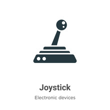 Joystick Vector Icon On White Background. Flat Vector Joystick Icon Symbol Sign From Modern Electronic Devices Collection For Mobile Concept And Web Apps Design.