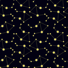 Wall Mural - Pattern with constellation Libra. Abstract print with The Scales.