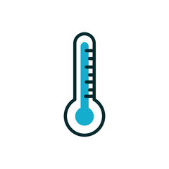 Canvas Print - thermometer equipment medical icon line fill