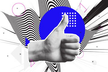 Vector collage of universal graphic Shapes Objects