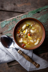 Wall Mural - Soup with vegetable and minced meat