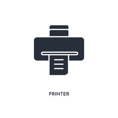 Wall Mural - printer icon. simple element illustration. isolated trendy filled printer icon on white background. can be used for web, mobile, ui.