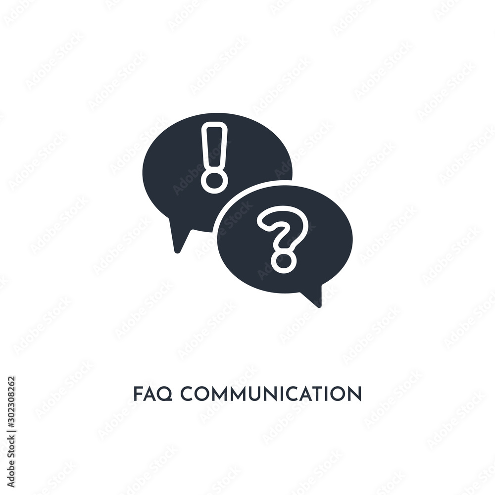 faq communication icon. simple element illustration. isolated trendy ...