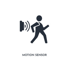 Wall Mural - motion sensor icon. simple element illustration. isolated trendy filled motion sensor icon on white background. can be used for web, mobile, ui.