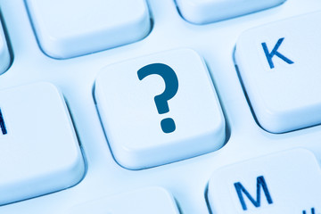 Wall Mural - question mark help computer keyboard ask asking solution faq symbol