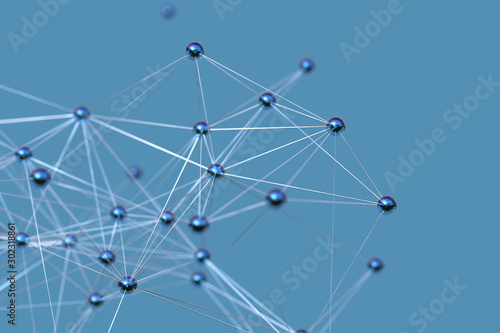 Fotografía abstract molecular structure, 3d illustration