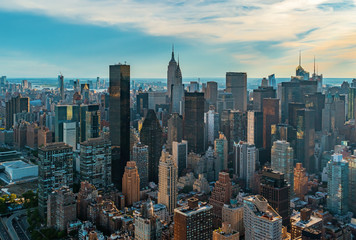 Wall Mural - Aerial view of the skyscrapers of Midtown Manhattan New York City