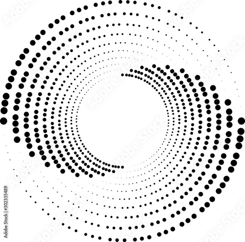 Dekoracja na wymiar  kropki-poltonowe-w-formie-spirali-kropkowany-ksztalt-geometryczny-element-projektu-do-ramek-wydrukow-web