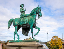 View Of Victoria Monument In Liverpool, England