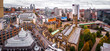 Aerial view of Manchester in the autumn, United Kingdom