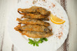 small breaded fish with spices