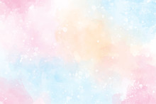 Pink  Multi Color Sweet Candy Valentines Wet Wash Splash Watercolor Background Eps10 Vectors Illustration
