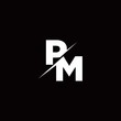 © Gariss - PM Logo Letter Monogram Slash with Modern logo designs template