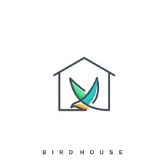 Wall Mural - Bird House Illustration Vector Template