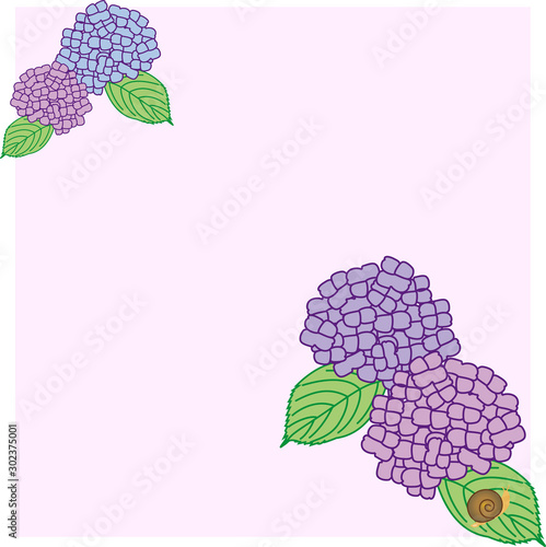 紫陽花 カタツムリ フレーム 葉 梅雨 可愛い イラスト Acheter Ce Vecteur Libre De Droit Et Decouvrir Des Vecteurs Similaires Sur Adobe Stock Adobe Stock