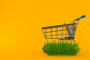 Sticker - Shopping cart on grass