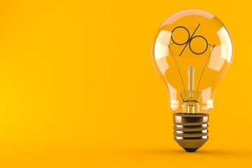 Poster - Light bulb with percent symbol