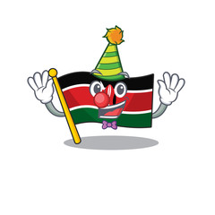 Wall Mural - cute flag kenya character smiley clown cartoon