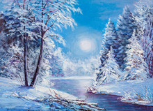 Winter Oil Painting Free Stock Photo - Public Domain Pictures